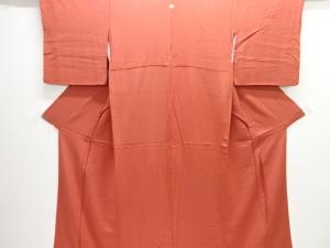 織柄一つ紋色無地着物